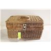 Image 1 : WICKER PICNIC BASKET WITH LEATHER STRAP +