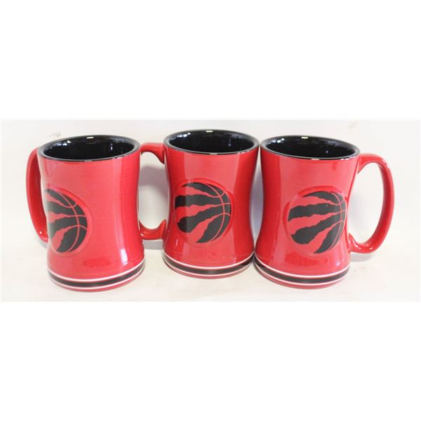 3 TORONTO RAPTORS MUGS