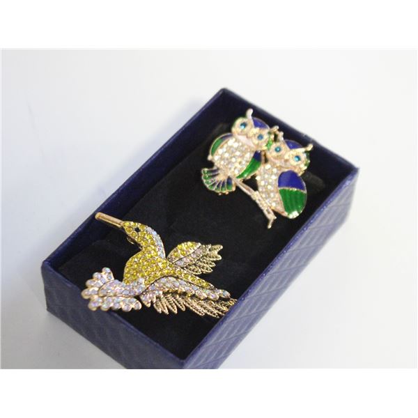 NEW 2PCS BROOCH SET