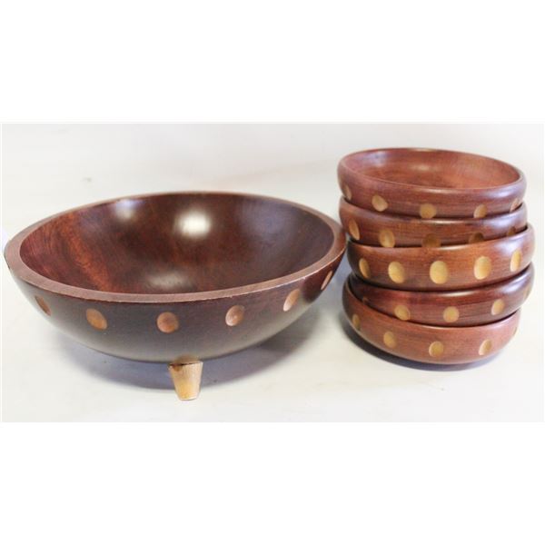 SET OF BARIBOCRAFT SALAD BOWLS.