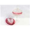 Image 1 : INDIANA GLASS DIAMOND PATTERN LIDDED