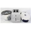 Image 1 : BOX OF APPLIANCES - WAFFLE MAKER,