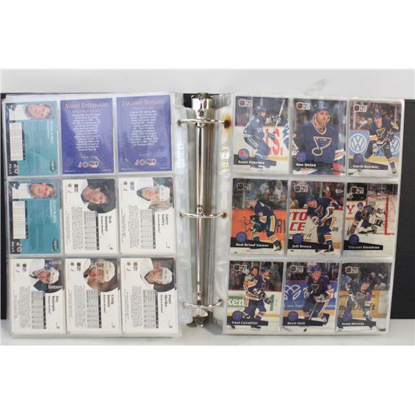 BINDER WITH ALL-PRO-SET HOCKEY CARDS 1992