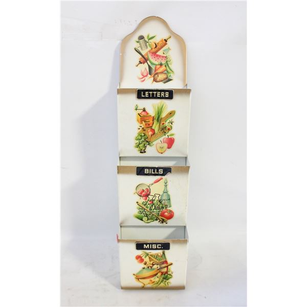 VINTAGE METAL BILL /LETTER HOLDER