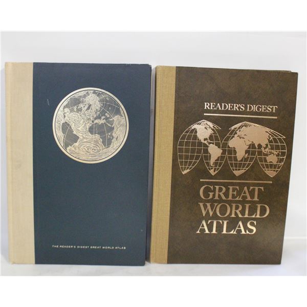 2 GREAT WORLD ATLAS - READERS DIGEST