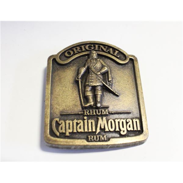 VINTAGE CAPTAIN MORGAN BRASS BELT BUCKLE