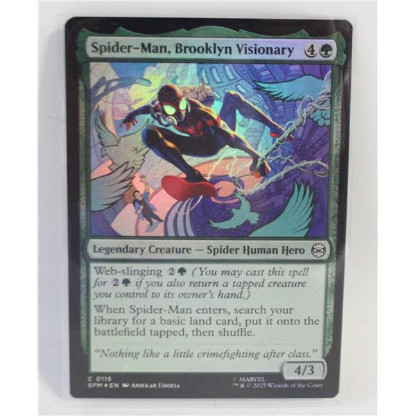 SPIDERMAN BROOKLYN VISIONARY FOIL MAGIC CARD