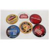 Image 1 : 6 BAR TAP BADGES SHOCK TOP, STELLA, BUDWEISER, ETC