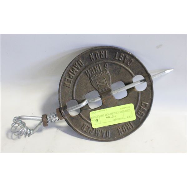 IMPERIAL 6 INCH CAST IRON STOVE DAMPER