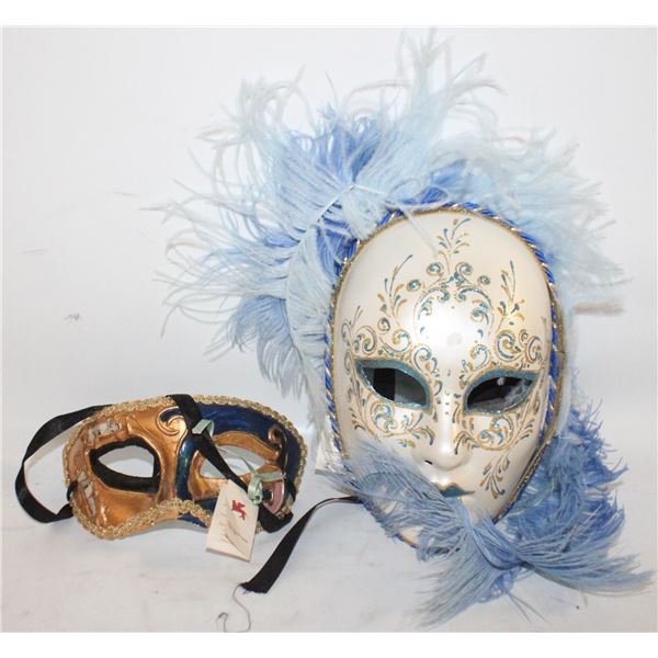 PAIR OF ITALIAN HAND PAINTED MASKS