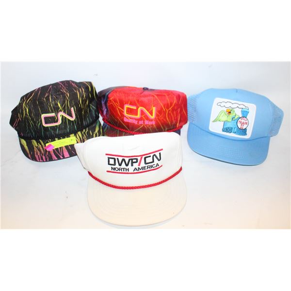 VINTAGE CN TRAIN HATS ALL TOGETHER-ESTATE