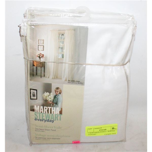 2 SEMI-SHEER PANELS - MARTHA STEWART