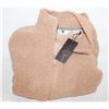 Image 1 : BLACK BROWN WOMEN'S ZIPPER SHERPA JACKET- MEDIUM