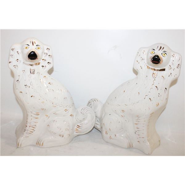 PAIR OF STAFFORDSHIRE DOGS