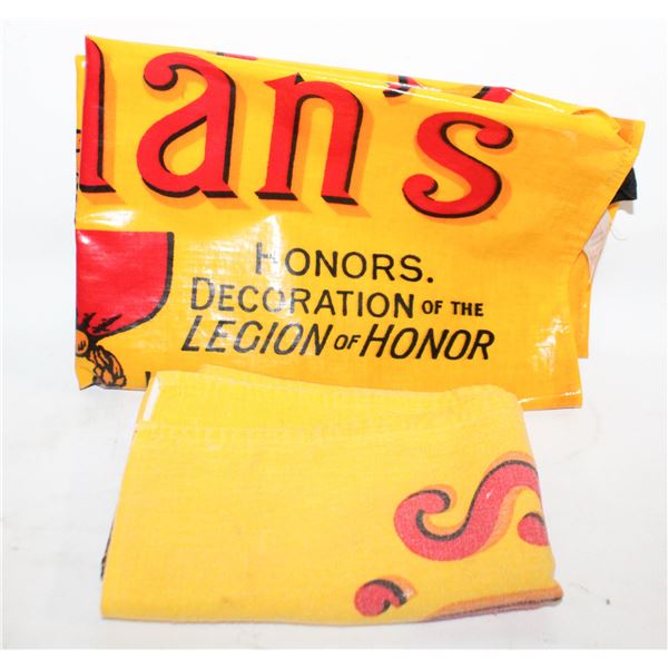 COLMANS MUSTARD VINYL APRON & TOWEL