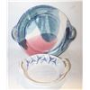 Image 1 : 2 ART POTTERY TRAYS WITH HANDLES