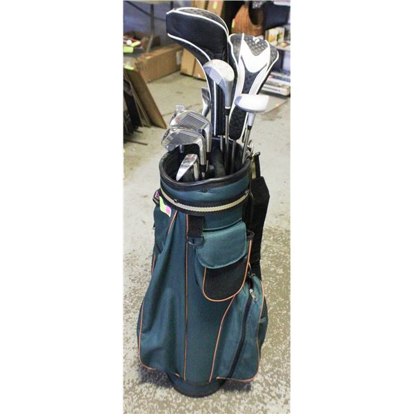 10 LH GOLF CLUBS + BAG LEFT