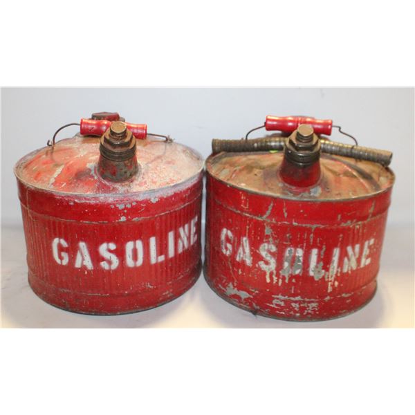 2 ANTIQUE GAS CANS