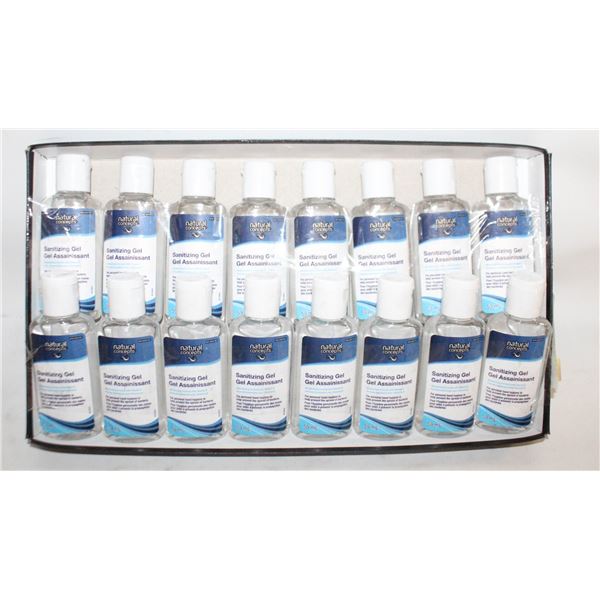 NEW 16 BOTTLES NATURAL SANITIZING GEL 59 MLS EACH