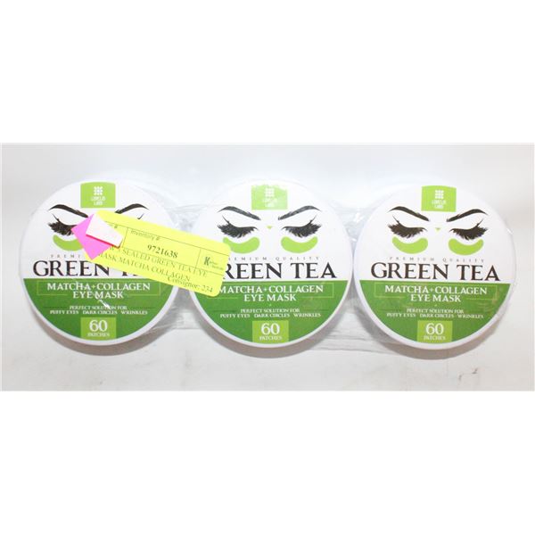 NEW 3 SEALED GREEN TEA EYE MASK MATCHA COLLAGEN