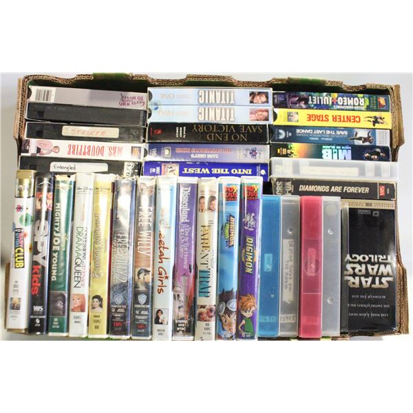 FLAT OF VHS MOVIES – MOSTLY FAMILY (34)