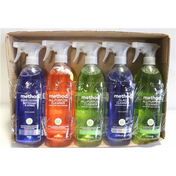 NEW 5 BOTTLES 828MLS ALL PURPOSE ASSORTED SPRAYS