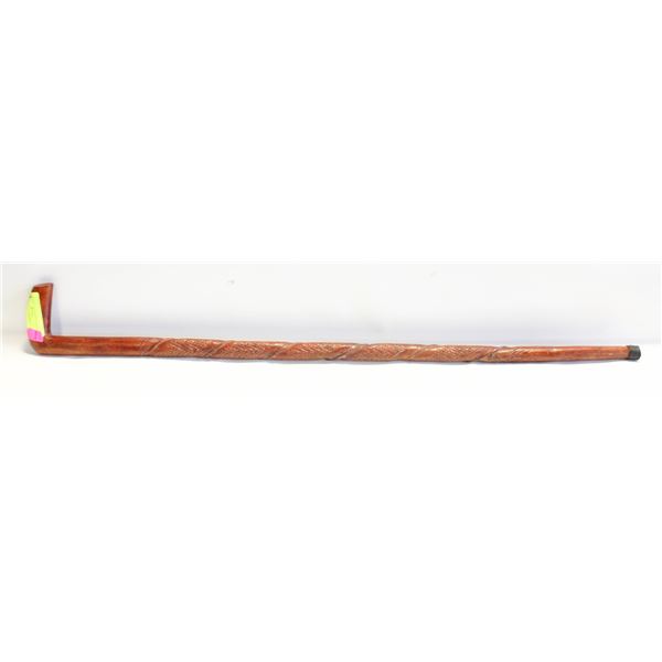 VINTAGE HARDWOOD CARVED CANE