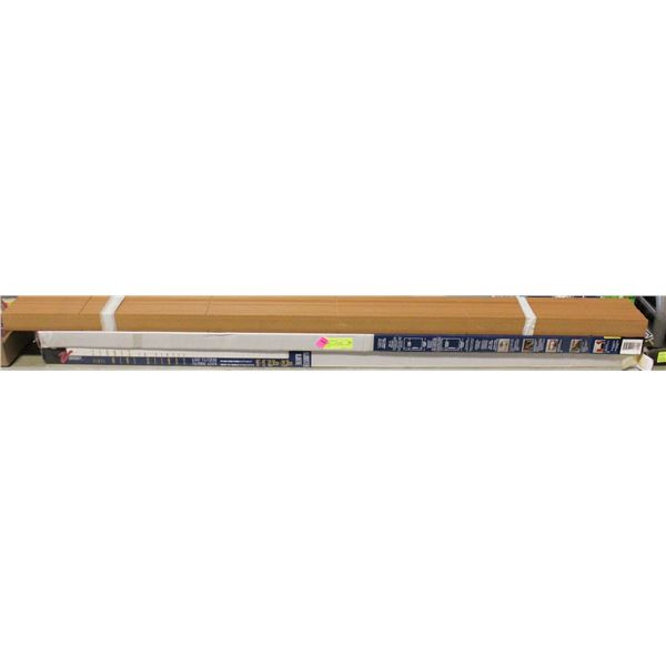 3 HORIZONTAL BLINDS:  2 WHITE PLASTIC