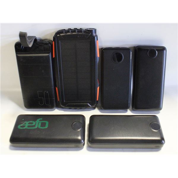 FLAT OF 6 POWER BANKS ALL WORKING