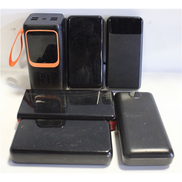 FLAT OF 6 POWER BANKS ALL WORKING