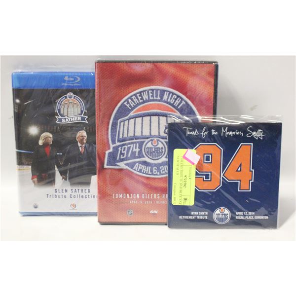 3 OILERS TRIBUTE DVD/BLUE RAYS NEW SEALED