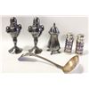 Image 1 : 2-SILVER SALT AND PEPPER SHAKERS GRAVY SPOON