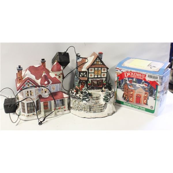 LOT OF 3 CHRISTMAS HOUSES