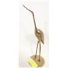 Image 1 : BRASS BIRD ORNAMENT 11X5 INCHES VINTAGE