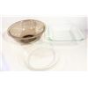 Image 1 : PYREX BOWL, PYREX PIE PLATE,