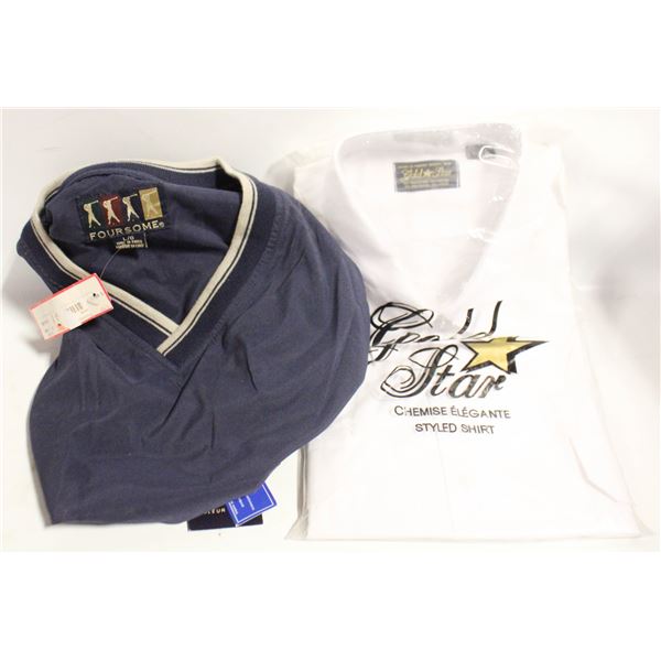 FOURSOME GOLF VEST 2XL DRESS SHIRT