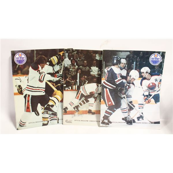 3X 1978 WHA OILERS PROGRAM’S