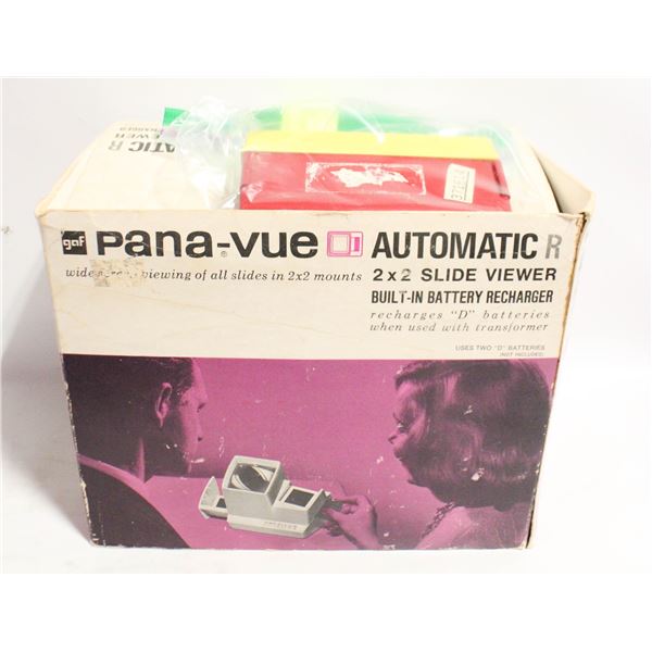 VINTAGE PANA-VUE SLIDE VIEWER W/SLIDES