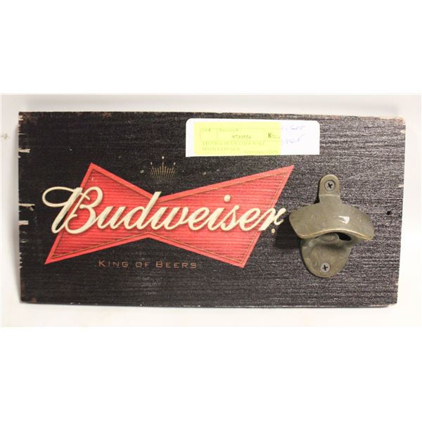 VINTAGE BUDWEISER WALL BOTTLE OPENER