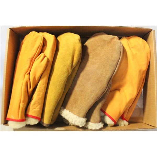 4 PAIRS LINED GLOVES