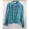 Image 1 : WOMEN'S SUEDE FITTED ZIP UP JACKET- SIZE PETITE L