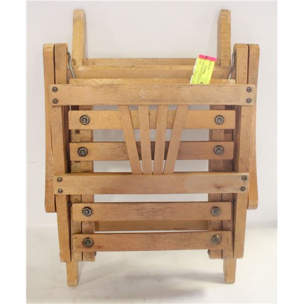 VINTAGE CHILDREN’S FOLDING WOOD CHAIR