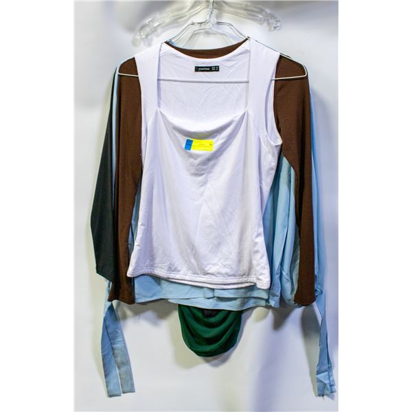 WOMENS ASSORTED TOPS SET OF 4 MEDIUM.
