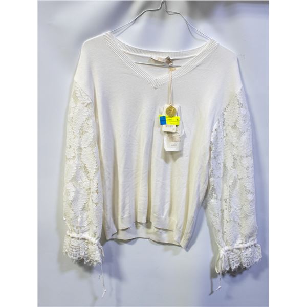 NEW SEVENTY SWEATER W/TAGS WHITE L