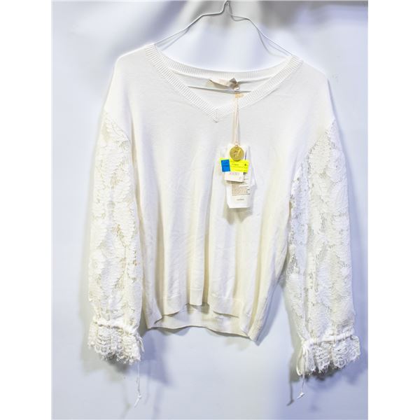 NEW SEVENTY SWEATER W/TAGS WHITE L