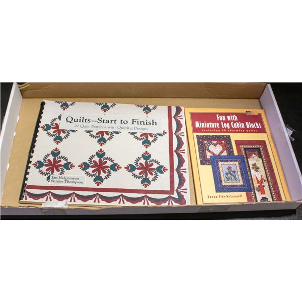 QUILTING/SEWING BOOKS- BOX LOT ASSORTED