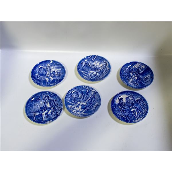 ENOCH WEDGWOOD TUNSTALL 6X 4" MINI PLATES