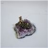 Image 1 : PYRITE MINER ON AMETHYST CLUSTER