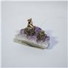 Image 1 : PYRITE MINER ON AMETHYST CLUSTER