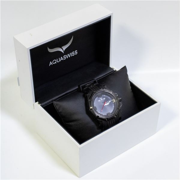 MENS AQUASWISS VESSEL WATCH SILICONE STRAP